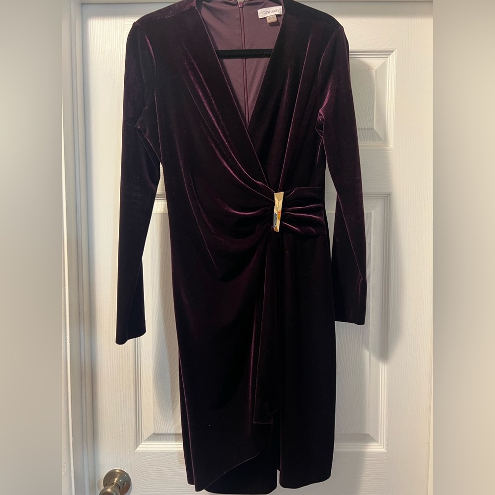 Velvet purple Calvin Klein dress. Size 10.